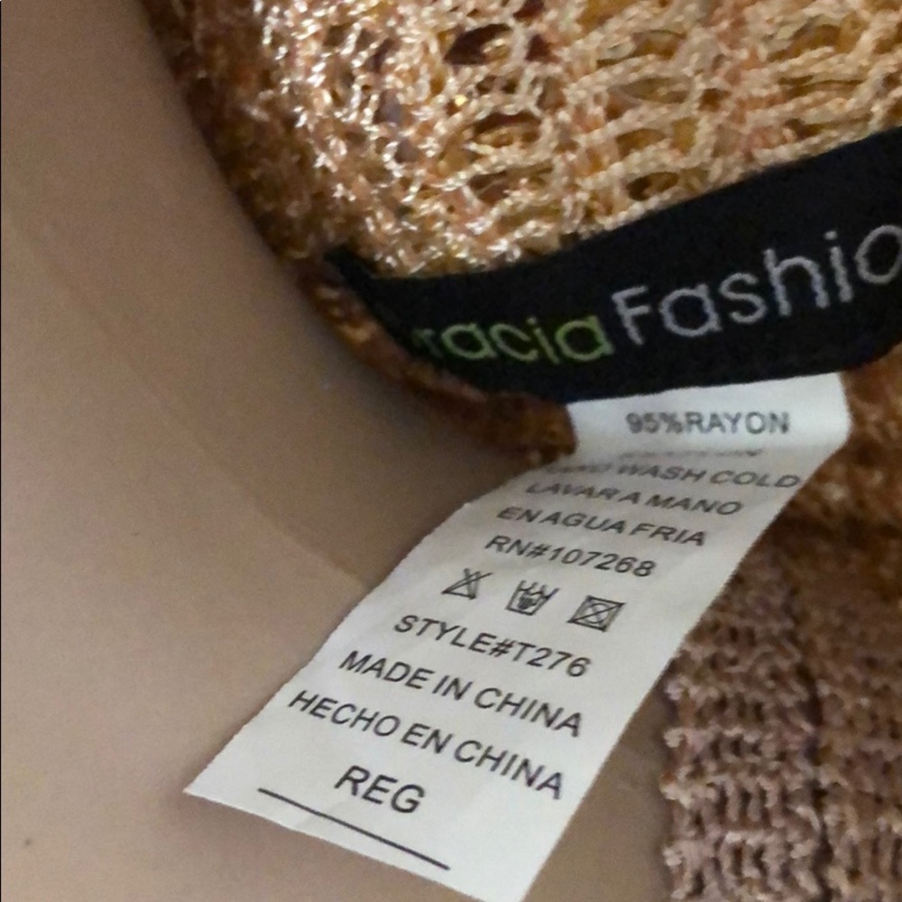 SPARKLES!! Gold color says XL, but size 10 snugly - Picture 6 of 6